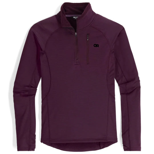 Women's Vigor Grid Quarter Zip Long Sleeve Sweater