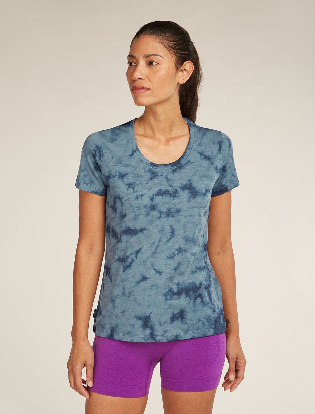 Merino 150 Tech Lite SS Scoop Cloud Dye Sweater - Women's