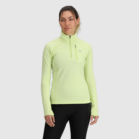 Women's Vigor Grid Quarter Zip Long Sleeve Sweater