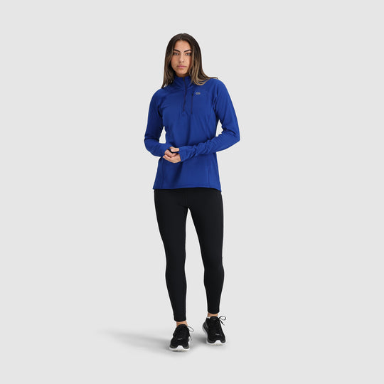 Vigor Grid Fleece Half Zip Sweater - Women