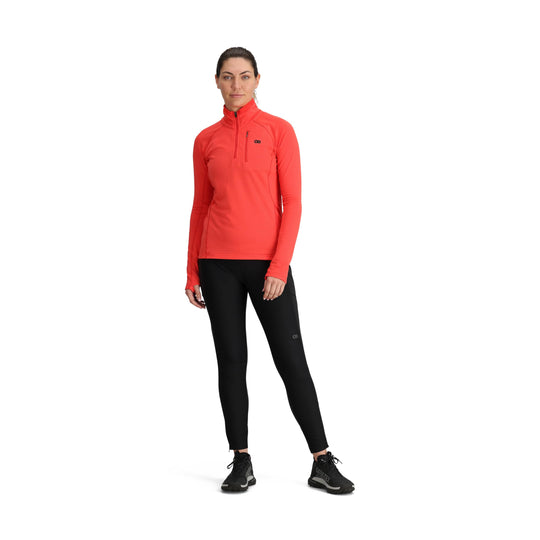 Vigor Grid Fleece Half Zip Sweater - Women
