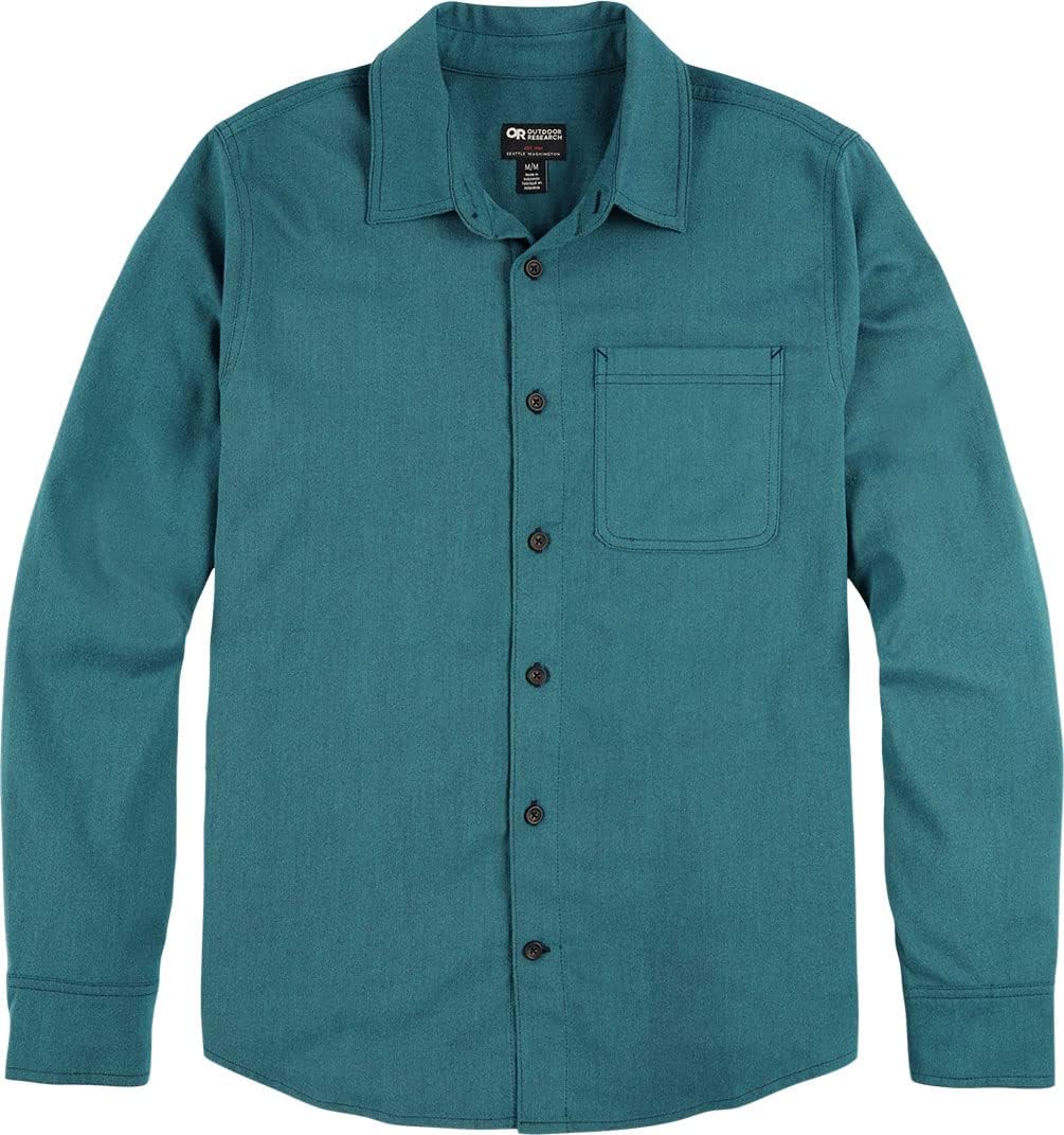 Men's Kulshan Flannel Shirt By Outdoor Research – Lightweight, Quick-Dry Plaid Button-Up For Casual Wear