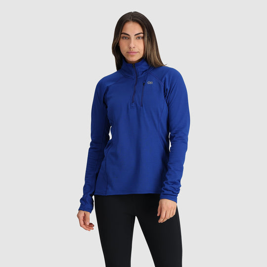 Vigor Grid Fleece Half Zip Sweater - Women