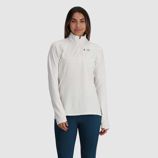 Vigor Grid Fleece Half Zip Sweater - Women