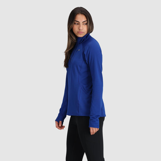 Vigor Grid Fleece Half Zip Sweater - Women