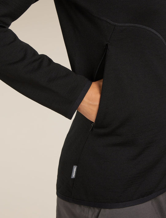 Veste Merino Elemental LS Zip Hood - Femme