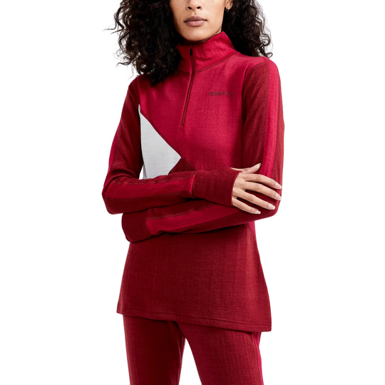 Couche de base Demi Zip Adv Nordic Wool - Femme