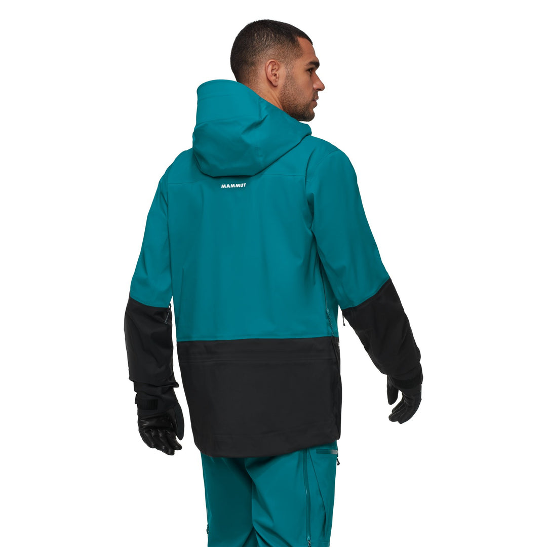 Manteau imperméable à capuchon Haldigrat HS - Homme - deep teal-black, dos