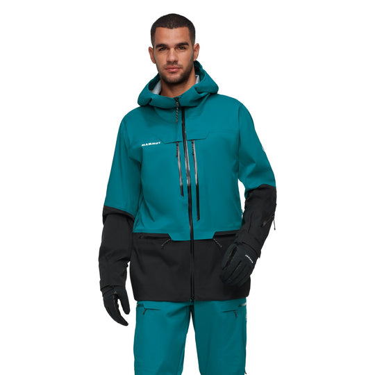 Manteau imperméable à capuchon Haldigrat HS - Homme - deep teal-black