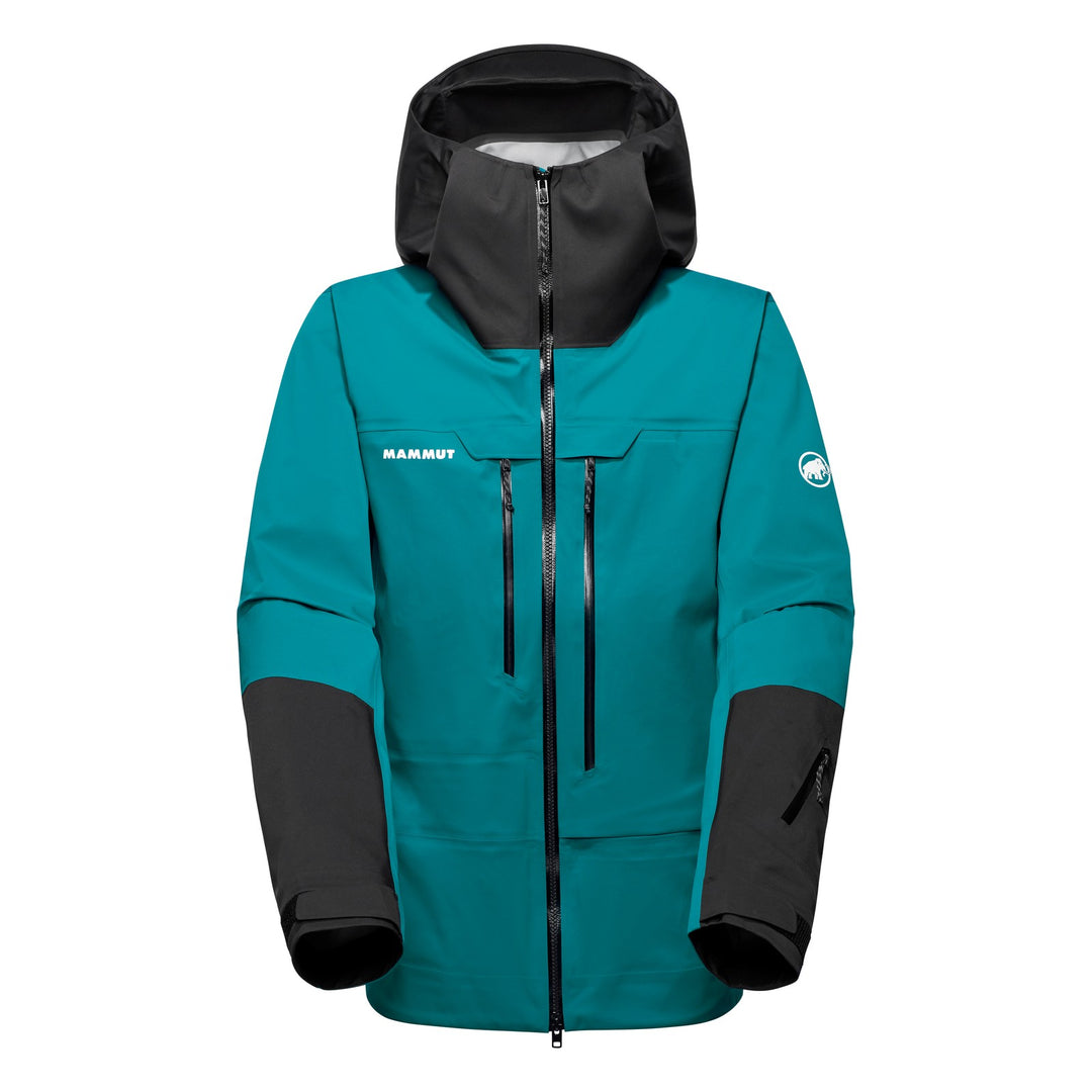 Manteau imperméable à capuchon Haldigrat Light HS - Homme deep teal-black