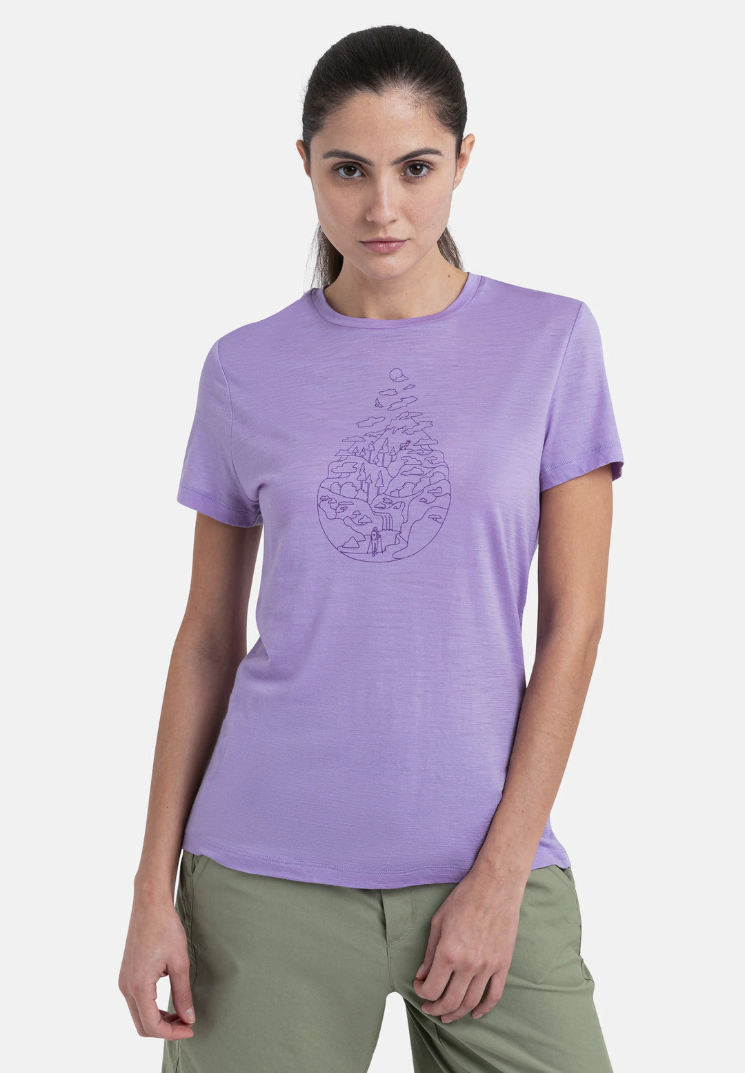 T-shirt Manches Courtes Merino 150 Tech Lite III Hike Path - Femme