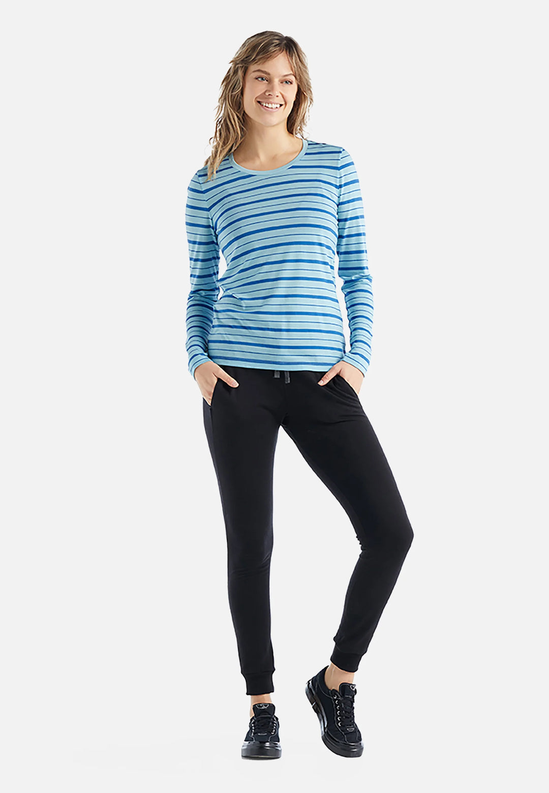 Wave LS Stripe Long Sleeve Sweater - Women