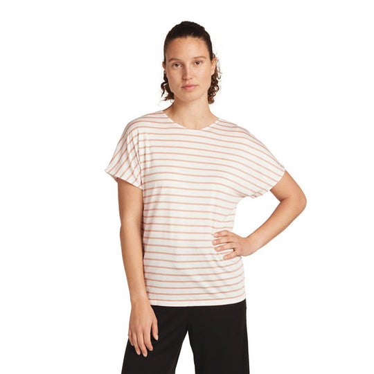 Chandail Manches Courtes Merino Blend Grayden Réversible Stripe - Femme