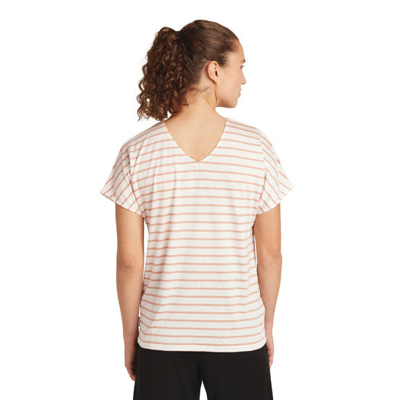 Chandail Manches Courtes Merino Blend Grayden Réversible Stripe - Femme