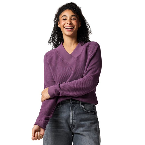 Atajo Long-Sleeve Waffle V-Neck - Women's