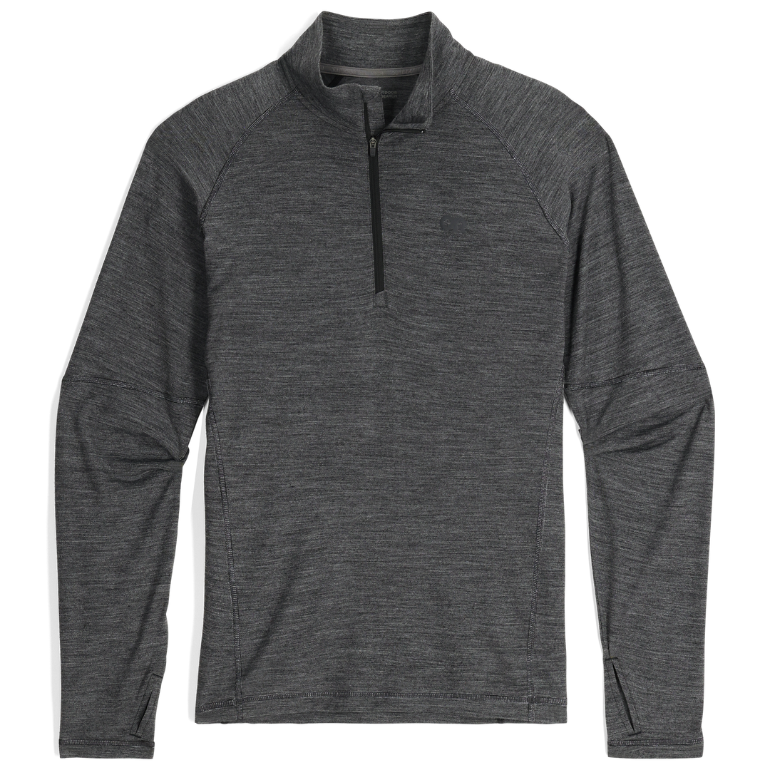 Chandail Alpine Onset Merino 150 Quarter Zip - Homme - Black Heather
