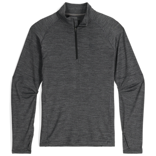 Chandail Alpine Onset Merino 150 Quarter Zip - Homme - Black Heather