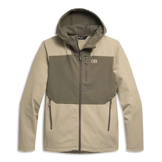 Manteau à capuchon Ulti Softshell - Homme - A'o Khaki/Gravel