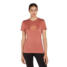 T-shirt Manches Courtes Merino 150 Tech Lite Camping Circle - Femme