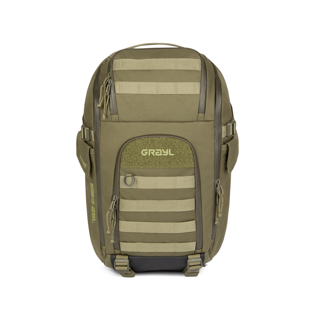 Sac à Dos Mission EXP 25L Olive, vue de face