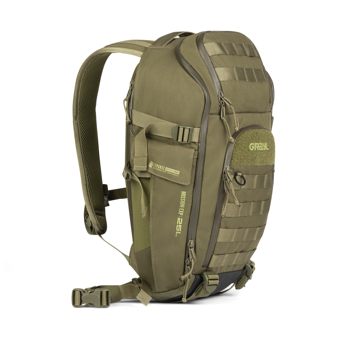 Sac à Dos Mission EXP 25L Olive, vue de face