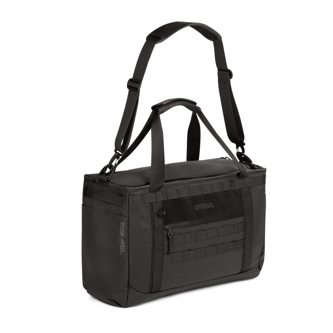 Sac Fourre Tout Mission Tote 45L. Black, vue de face