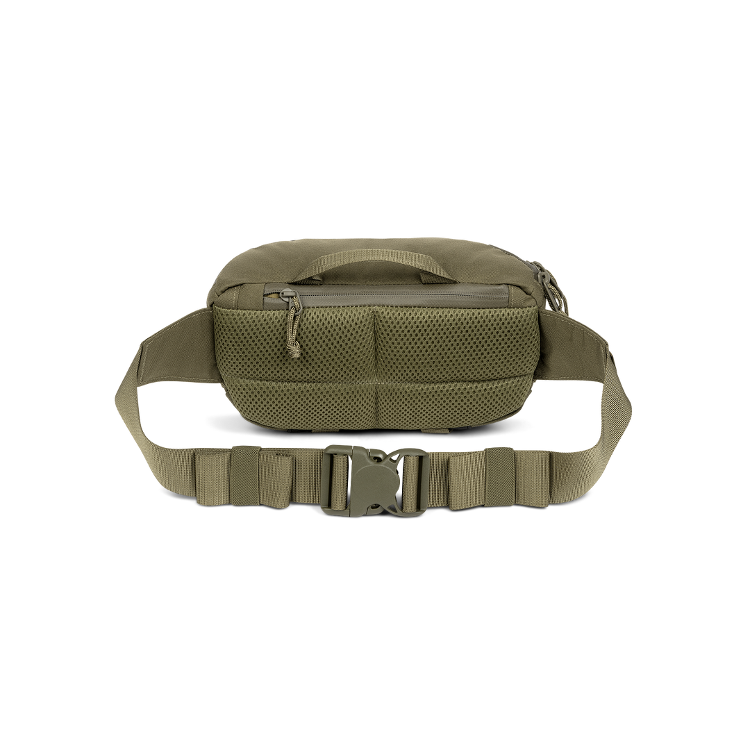 Sac de taille Transport 1.5L. Olive, vue de dos