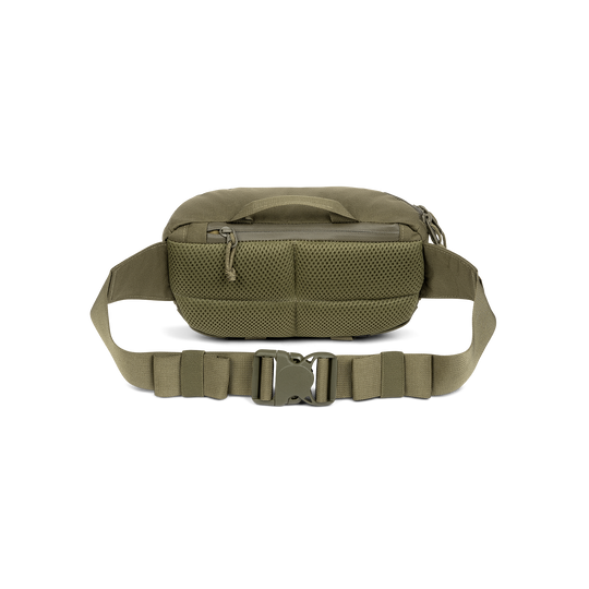 Sac de taille Transport 1.5L. Olive, vue de dos