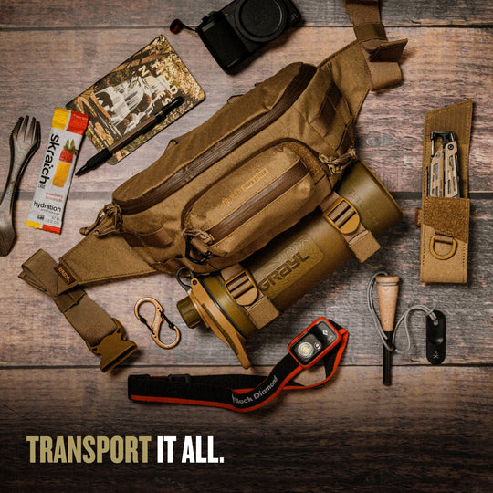 Sac de taille Transport 2L. Wander Blue, detail des caracteristiques
