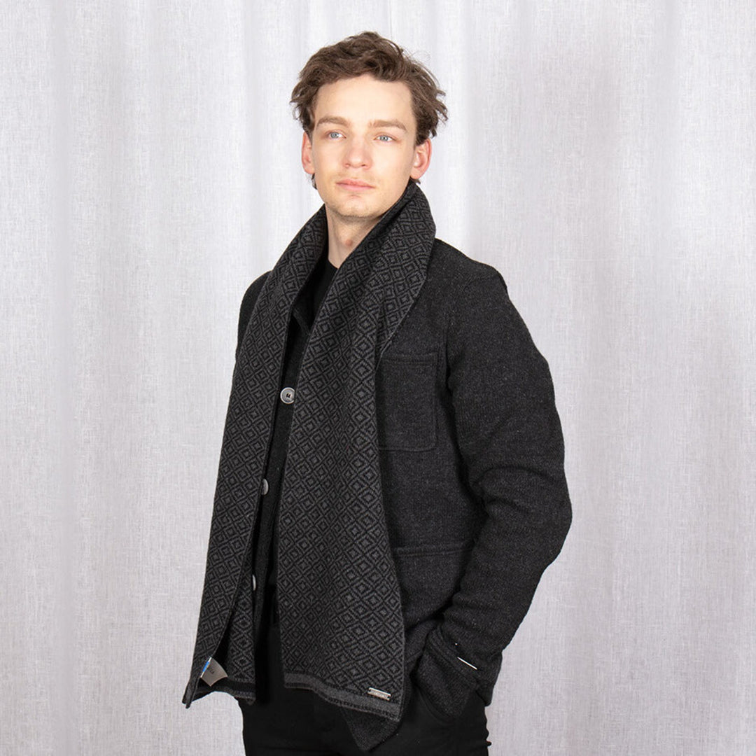 Foulard Granit Sätila charcoal - porté