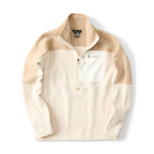 Chandail en polaire demi-zip Abrazo - Femme - Khaki/Cream