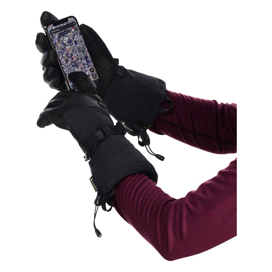 Gants tactiles Carbide Femme - Black - vue portee
