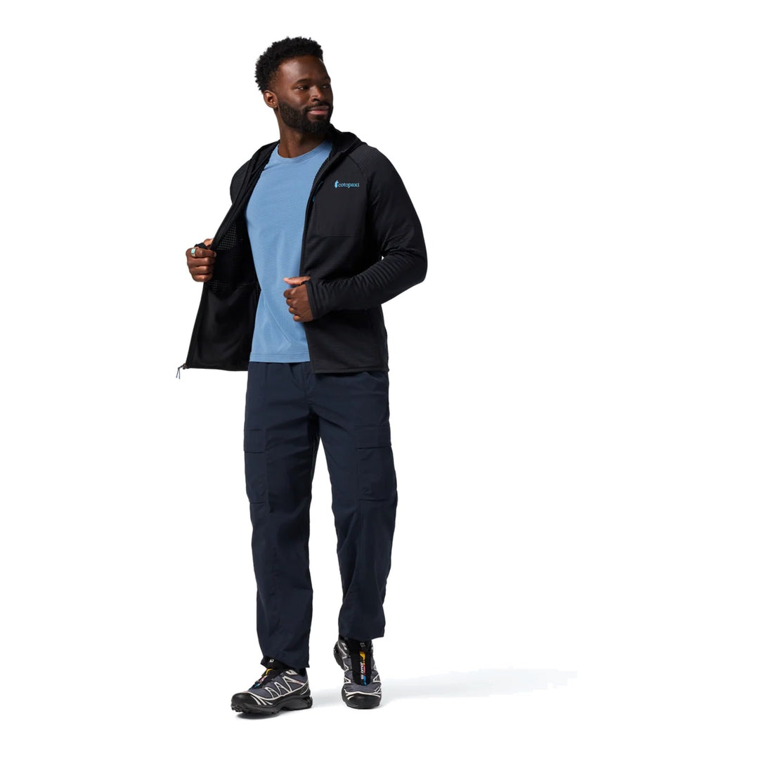 Manteau polaire a capuchon Otero Cotopaxi homme - Cotopaxi Black - ouvert