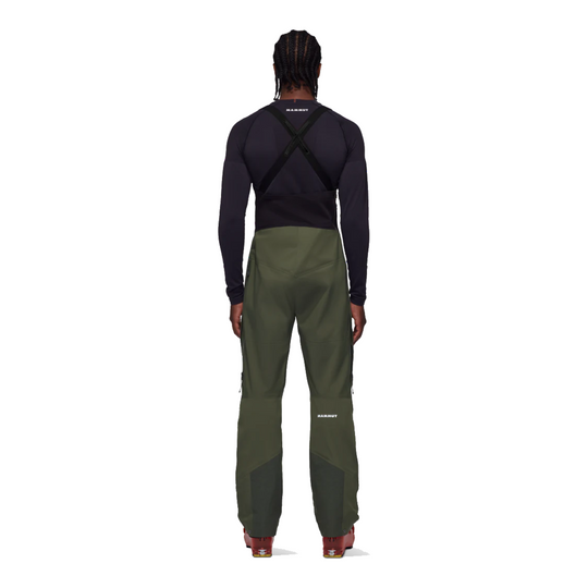 Pantalon coquille Haldigrat HS Bib - Homme - Dark Marsh, vue arriere