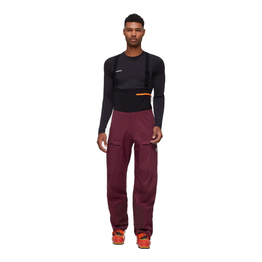 Pantalon coquille Haldigrat HS Bib - Homme - Vin, vue avant