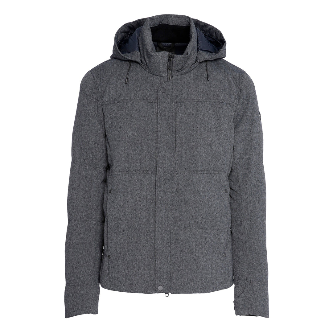 Manteau en duvet et laine High Twist Alchemy Equipment gris - vue avant