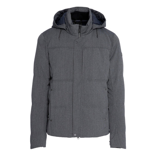 Manteau en duvet et laine High Twist Alchemy Equipment gris - vue avant