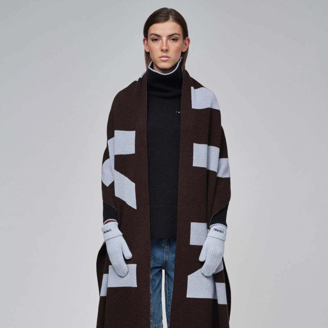 Foulard Jacquard INUIKII porté - vue de face