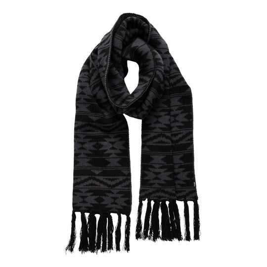Foulard Kombi Knitty en melange de laine a pompons - Noir