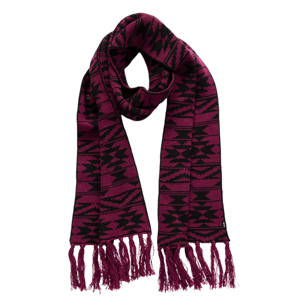 Foulard Kombi Knitty en melange de laine a pompons - Grape