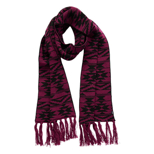 Foulard Kombi Knitty en melange de laine a pompons - Grape