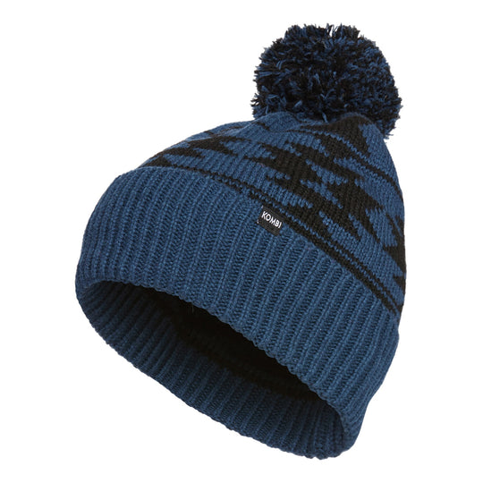 Tuque Kombi Knitty a pompon - Cobalt