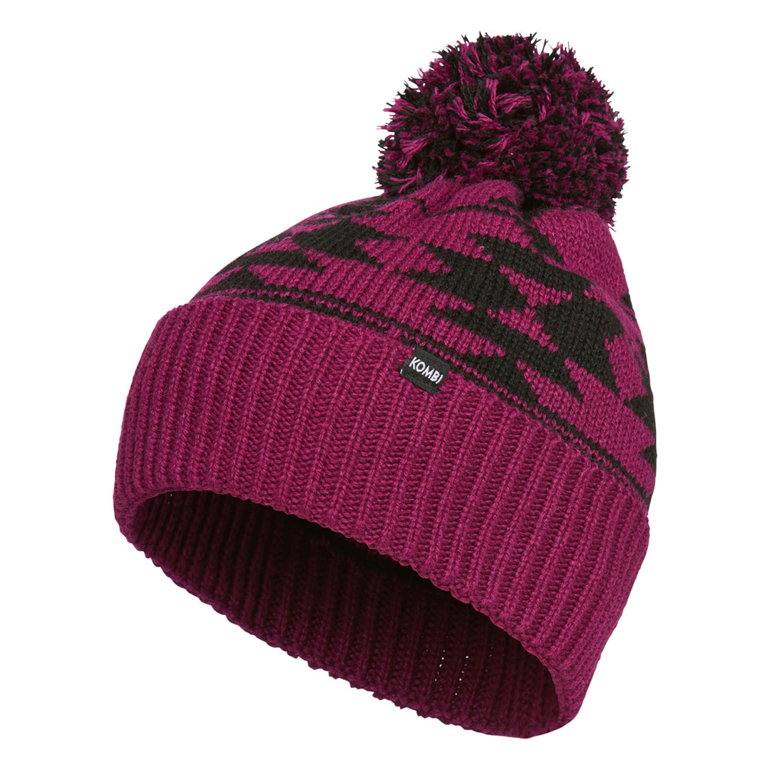 Tuque Kombi Knitty a pompon - Grape