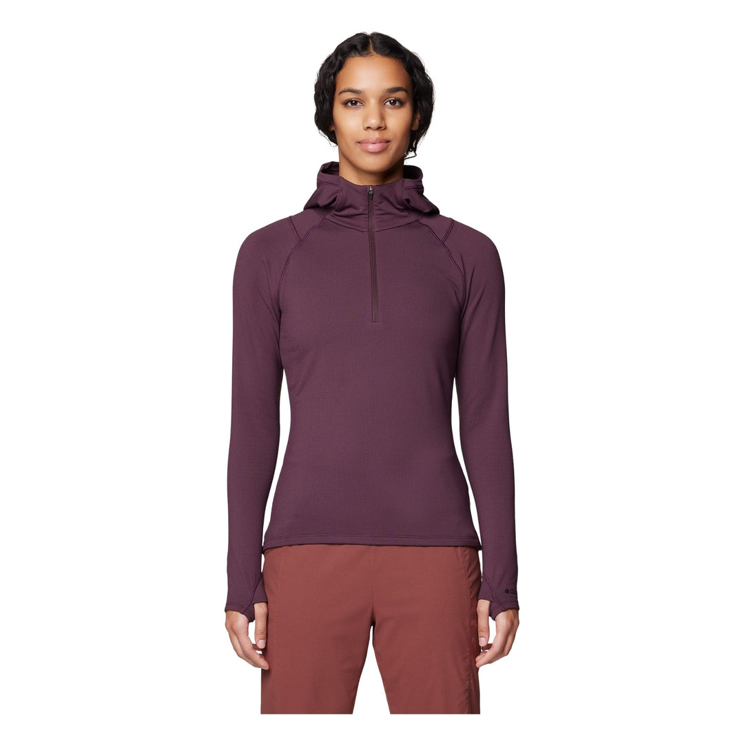 Chandail a capuchon demi-zip Crater Lake Mountain Hardwear femme Blackberry