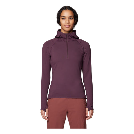 Chandail a capuchon demi-zip Crater Lake Mountain Hardwear femme Blackberry
