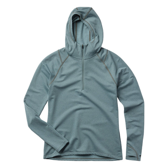 Chandail a capuchon demi-zip Crater Lake Mountain Hardwear femme Blue Sage/Ice Shadow