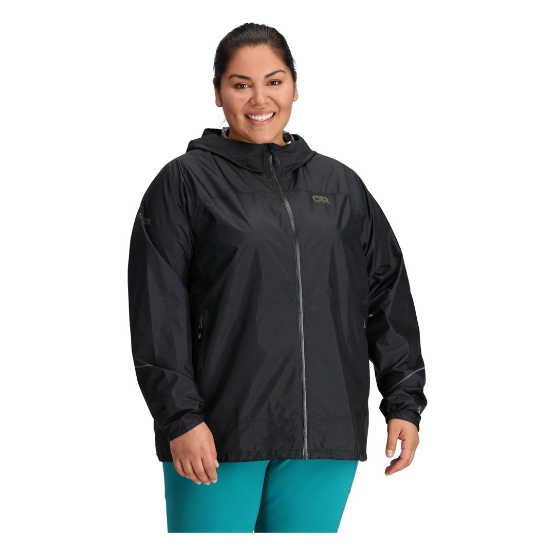 Women's Helium Rain Jacket-Plus - Black