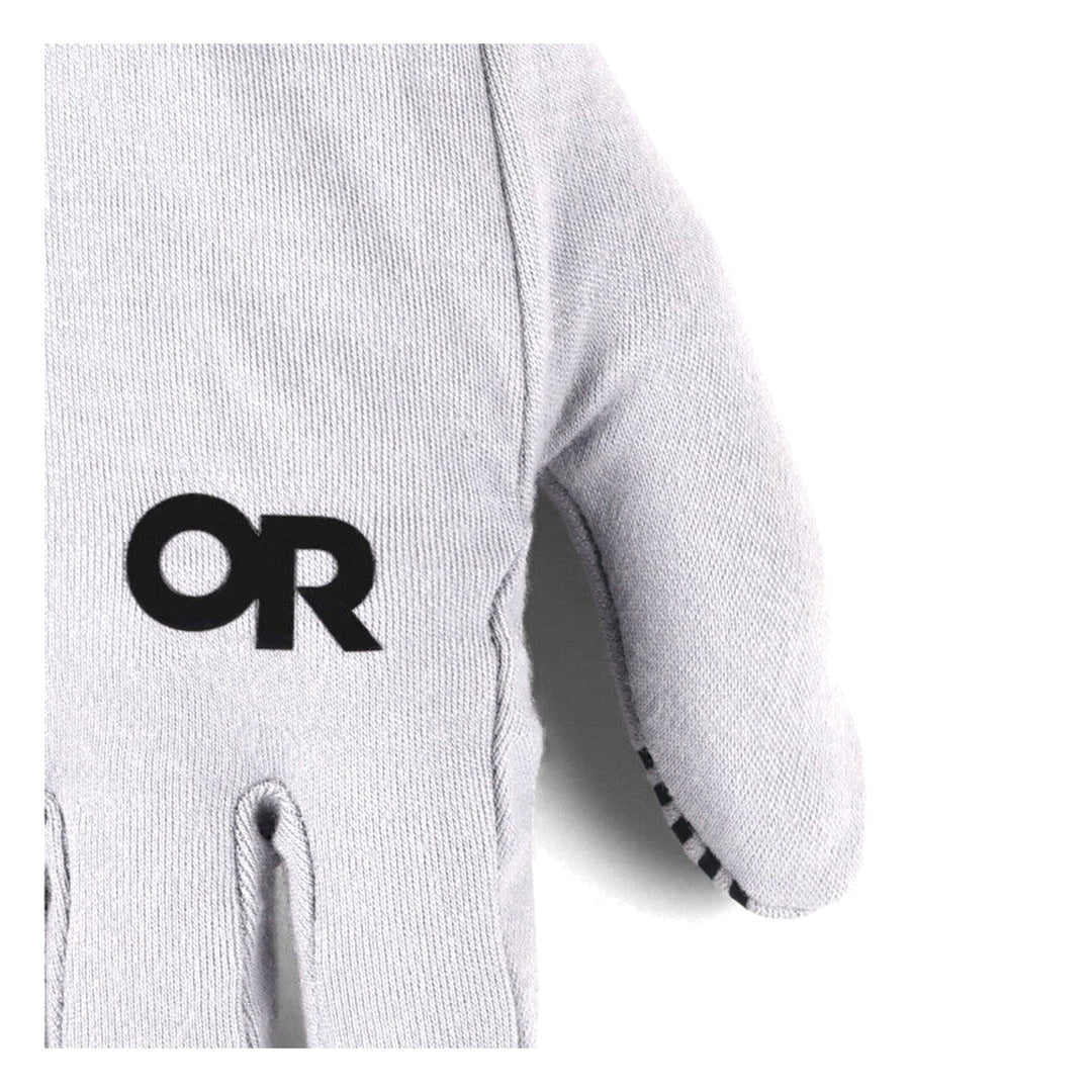 Sous-gants tactiles merinos Alpine Onset 240 Outdoor Research - Light Pewter - detail paume