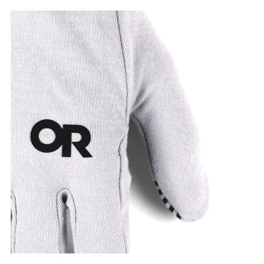 Sous-gants tactiles merinos Alpine Onset 240 Outdoor Research - Light Pewter - detail paume