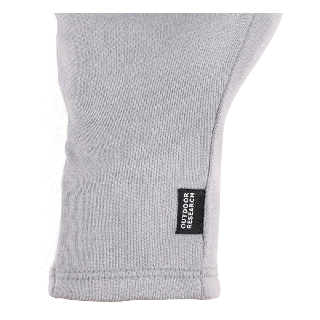 Sous-gants tactiles merinos Alpine Onset 240 Outdoor Research - Light Pewter - detail poignet